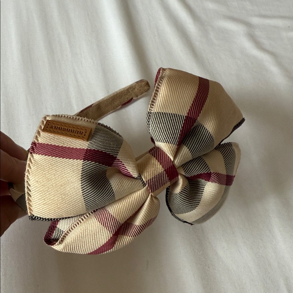 Burberry Vintage Plaid Bow Headband